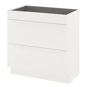 Meuble sous vasque à poser l.80 x H.82 x P.45 cm, blanc mat, GoodHome Imandra