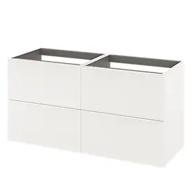 Meuble sous vasque suspendu l.120 x H.60 x P.45 cm, blanc mat, GoodHome Imandra