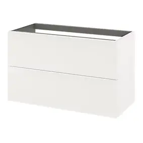 Meuble sous vasque suspendu l.100 x H.60 x P.45 cm, blanc mat, GoodHome Imandra