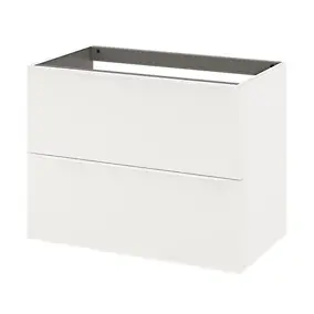 Meuble sous vasque suspendu l.80 x H.60 x P.45 cm, blanc mat, GoodHome Imandra