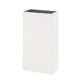 Meuble lave mains suspendu l.44 x H.79 x P.23 cm, blanc mat, GoodHome Imandra