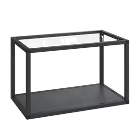 Étagère murale en aluminium noir mat GoodHome Caraway L.60 x H.36 cm