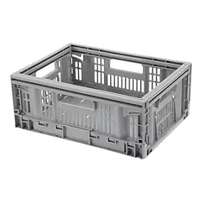 Cagette plastique en recyclé pliable 15,8 L gris taille M