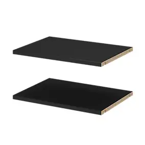 2 tablettes noirs GoodHome Atomia L. 46,4 x P. 33,2 cm