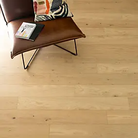 Revêtement de sol plaqué chêne finition verni coloris naturel ep 10mm