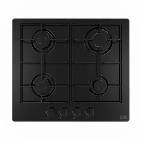 Plaque de cuisson gaz 4 foyers - coloris noir - l.58 x P.51 x H.8,3 cm NN4BGASBUK
