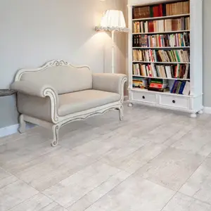 Carrelage de sol intérieur blanc Grès cérame émaillé "Toronto" 30,5 x 61.3 cm. Ep. 7,4 mm