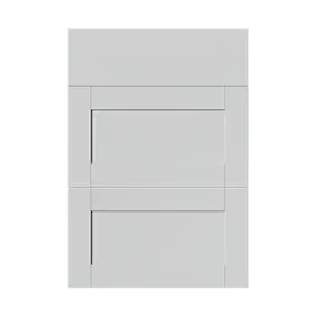 Façade de cuisine 1 tiroir et 2 casseroliers Ash gris mat l.50 cm x H.72 cm GoodHome