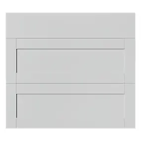 Façade de cuisine 1 tiroir et 2 casseroliers Ash gris mat l.80 cm x H.72 cm GoodHome