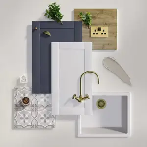 Porte de meuble de cuisine ACASUS gris mat 71,5x49,7 cm