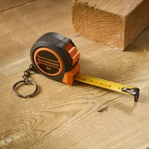 Mètre ruban 2m porte clefs et déploiement sans pliure