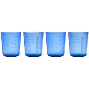 Lot de 4 petites tasses bleues