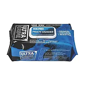 Lingettes nettoyantes XXL multiusages Ultragrime Pro - paquet de 100
