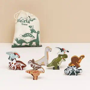 Dinosaures en bois FSC à empiler