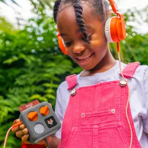 Casque audio orange