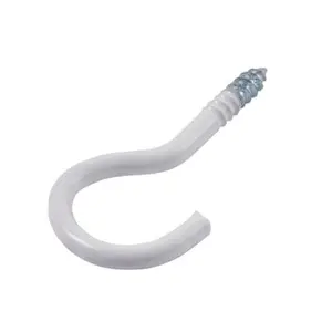 Boite de 2 kg de crochets ronds blancs à visser 3.5 x 30 mm acier