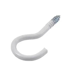 Boite de 2 kg de crochets ronds blancs à visser 2.3 x 20 mm acier