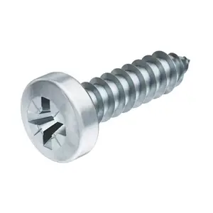 Boite de 2 kg de vis tôle autotaraudeuse tête plate, Philips 4.8 x 25 mm acier carbone