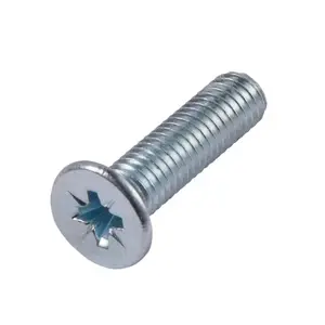 Boite de 2 kg de vis mécaniques tête fraisée plate 4 x 30 mm acier au carbone (classe 4,8)