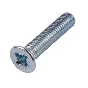 Boite de 2 kg de vis mécaniques tête fraisée plate 6 x 40 mm acier au carbone (classe 4,8)