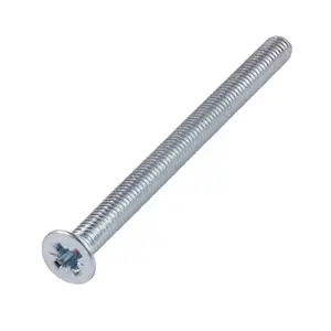 Boite de 2 kg de vis mécaniques tête fraisée plate 6 x 80 mm acier au carbone (classe 4,8)