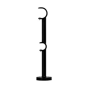 Double support pour tringle en aluminium noir mat Araxos GoodHome L.21.8 x l.4,6 cm