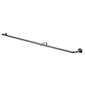 Ensemble barre à rideau industriel extensible chromé Athens GoodHome L. 120/210 x Ø16/19 cm