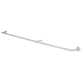 Ensemble barre à rideau industriel extensible blanc Anafi GoodHome L. 120/210 x Ø16/19 cm