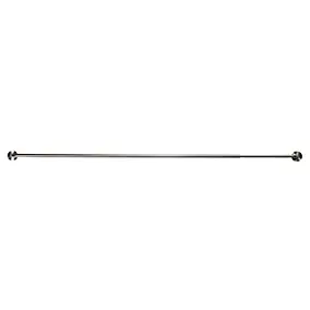 Ensemble barre à rideau industriel extensible chrome Athens GoodHome L. 50/80 cm