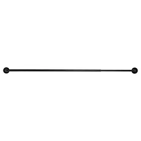 Ensemble barre à rideau industriel extensible noir Araxos GoodHome L. 70/100 cm