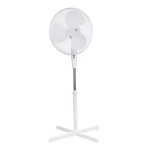 Ventilateur sur pied oscillant blanc
