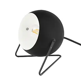 Lampe de table Roccheta E14 10W L.16.5xH.18xP.16cm noir GoodHome