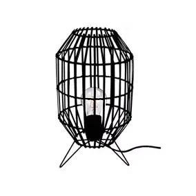 Lampe de table Wutai E27 28W ⌀20xH.36xP.20cm noir GoodHome