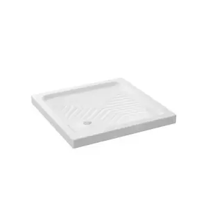 Receveur de douche grès carré 70x70 cm NF blanc "BAHIA"