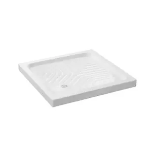 Receveur de douche grès carré 80x80 cm NF blanc "BAHIA"