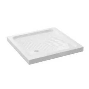 Receveur de douche grès carré 90x90 cm NF blanc "BAHIA"