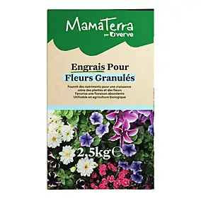 Engrais pour fleurs granulés 2.5 kg Mamaterra
