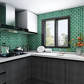 Mosaïque céramique Trentiemax vert L. 29,3 x l. 28,8 cm GoodHome
