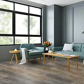 Lame PVC adhésive Poprock bois pecan 15,2 x 91,4 cm GoodHome