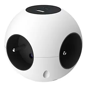 Multiprise 4 prises + 2 USB Jacobsen 1.5 m forme cube