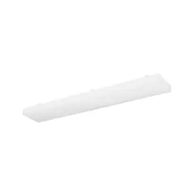 Réglette lumineuse Serrao LED intégrée blanc neutre IP44 5900lm 48W L.90xl.16xH.5cm blanc GoodHome