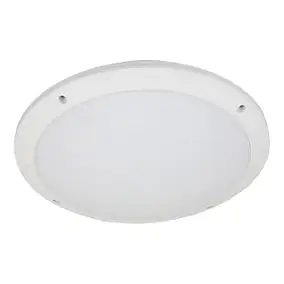 Hublot Mylius LED intégrée blanc neutre IP65 800lm 14W ⌀28xP.7cm blanc GoodHome