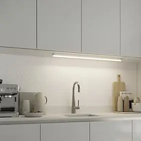 Réglette sous meuble Periera LED intégrée blanc neutre IP20 1250lm 11W L.91xl.2,4cm blanc GoodHome