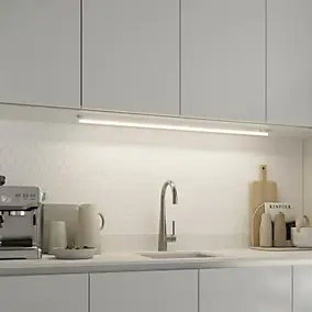 Réglette sous meuble Periera LED intégrée blanc neutre IP20 1500lm 13W L.111xl.2,4cm blanc GoodHome