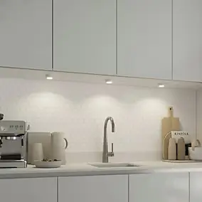 3 spots Ledyard LED intégrée blanc neutre IP20 200lm 2W Ø6,4xH.2cm blanc GoodHome