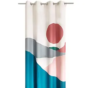 Rideau Maidu GoodHome bleu l.140 x H.260 cm