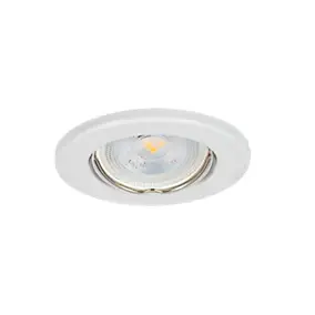 5 spots encastrables Chancey GU10 blanc chaud IP20 345lm 3.4W Ø8.5xH.2.8cm blanc GoodHome