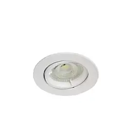 3 spots encastrables Salk GU10 blanc neutre IP20 450lm 4.9W Ø8.5xH.9.4cm blanc GoodHome