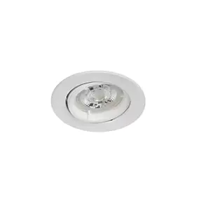 3 spots encastrables Debye GU10 blanc chaud IP20 dimmable 520lm 5.8W Ø8.5xH.9.4cm blanc GoodHome