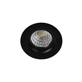 3 spots encastrables Hobson LED intégrée blanc chaud IP20 dimmable 450lm 6.1W Ø8.8xH.5.3cm noir GoodHome